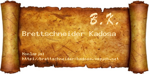 Brettschneider Kadosa névjegykártya